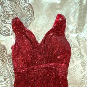 Maroon sequin dress